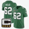 Jason Kelce Philadelphia Eagles Kelly Green Throwback F.U.S.E Limited Jersey - All Stitched
