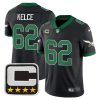 Jason Kelce Philadelphia Eagles Black Throwback Vapor Limited Jersey - All Stitched