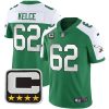Jason Kelce Philadelphia Eagles Green Reverse Throwback Vapor Limited Jersey - All Stitched