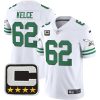 Jason Kelce Philadelphia Eagles Throwback Series White Jersey - All Stitched