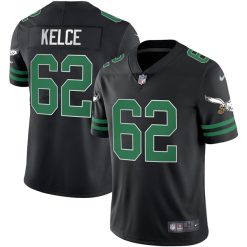 Alternative view of Jason Kelce Philadelphia Eagles Throwback Series Black Jersey - All Stitched