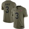 Budda Baker Arizona Cardinals Olive 2022 Salute To Service Jersey - All Stitched
