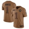 Jalen Hurts Philadelphia Eagles Brown 2023 Salute To Service Jersey - All Stitched