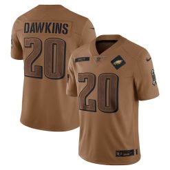Brian Dawkins Philadelphia Eagles 2023 Salute To Service Jersey Brown - All Stitched
