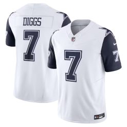 Trevon Diggs Dallas Cowboys White Vapor F.U.S.E Limited Jersey - All Stitched