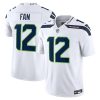 12th Fan Seattle Seahawks White Vapor FUSE Limited Jersey - All Stitched