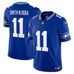 Jaxon Smith-Njigba Seattle Seahawks Royal Vapor FUSE Limited Jersey - All Stitched