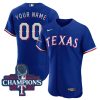 Texas Rangers 2023 World Series All Stitched Custom Jersey - Royal