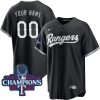 Texas Rangers 2023 World Series Black/ White Custom Jersey - All Stitched