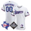 Texas Rangers 2023 World Series "Texas State" White Custom Jersey - All Stitched
