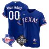 Texas Rangers 2023 World Series "Texas State" Royal Custom Jersey - All Stitched