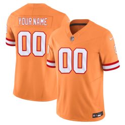 Custom Tampa Bay Buccaneers Creamsicle Throwback Vapor F.U.S.E Jersey - All Stitched