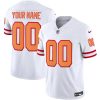 Custom Tampa Bay Buccaneers White Throwback Vapor F.U.S.E Jersey - All Stitched