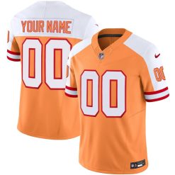 Custom Tampa Bay Buccaneers Alternate Creamsicle Vapor F.U.S.E Jersey - All Stitched
