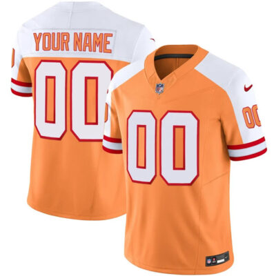 Custom Tampa Bay Buccaneers Alternate Creamsicle Vapor F.U.S.E Jersey - All Stitched