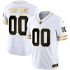 Custom Tampa Bay Buccaneers White Gold Vapor F.U.S.E Limited Jersey - All Stitched