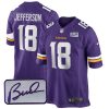 Justin Jefferson Minnesota Vikings Purple Game Jersey - All Stitched