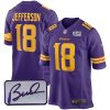 Justin Jefferson Minnesota Vikings Alternate Purple Game Jersey - All Stitched
