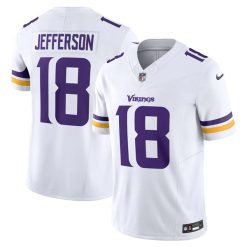 Alternative view of Justin Jefferson Minnesota Vikings White Vapor F.U.S.E Limited Jersey - All Stitched