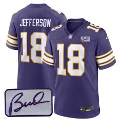 Justin Jefferson Minnesota Vikings Classic Purple Vapor F.U.S.E Limited Jersey - All Stitched