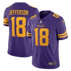 Alternative view of Justin Jefferson Minnesota Vikings Alternate Purple Vapor Limited Jersey - All Stitched