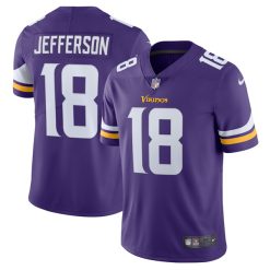 Alternative view of Justin Jefferson Minnesota Vikings Purple Vapor Limited Jersey - All Stitched