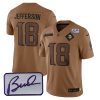 Justin Jefferson Minnesota Vikings 2023 Salute To Service Brown Jersey - All Stitched