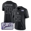 Justin Jefferson Minnesota Vikings RFLCTV Black Limited Jersey - All Stitched