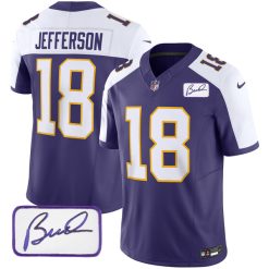 Justin Jefferson Minnesota Vikings Purple Classic Vapor F.U.S.E Limited Jersey - All Stitched