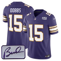 Joshua Dobbs Minnesota Vikings Purple Vapor F.U.S.E Limited Jersey - All Stitched