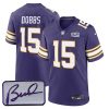 Joshua Dobbs Minnesota Vikings Classic Purple Vapor F.U.S.E Limited Jersey - All Stitched