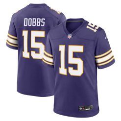 Alternative view of Joshua Dobbs Minnesota Vikings Classic Purple Vapor F.U.S.E Limited Jersey - All Stitched