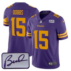 Joshua Dobbs Minnesota Vikings Alternate Purple Vapor Limited Jersey - All Stitched