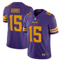 Alternative view of Joshua Dobbs Minnesota Vikings Alternate Purple Vapor Limited Jersey - All Stitched