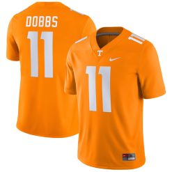 Alternative view of Joshua Dobbs Tennessee Volunteers College Football Orange Game Jersey - All Stitched
