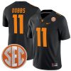 Joshua Dobbs Tennessee Volunteers College Football Black Game Jersey - All Stitched