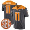 Joshua Dobbs Tennessee Volunteers College Football "Anthracite" Game Jersey - All Stitched