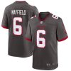 Baker Mayfield Tampa Bay Buccaneers Pewter Game Jersey - All Stitched