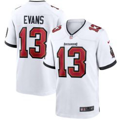 Alternative view of Mike Evans Tampa Bay Buccaneers White Game Jersey - All Stitched