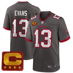 Mike Evans Tampa Bay Buccaneers Pewter Game Jersey - All Stitched