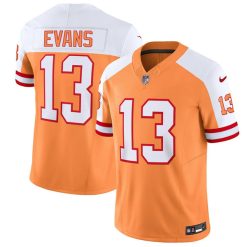 Alternative view of Mike Evans Tampa Bay Buccaneers Orange Alternate Throwback Vapor F.U.S.E Limited Jersey - All Stitched