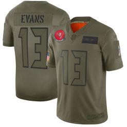 Alternative view of Mike Evans Tampa Bay Buccaneers Olive 2019 Salute To Service Limited Jersey - All Stitched