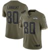 Steve Largent Seattle Seahawks Olive 2022 Salute To Service Limited Jersey - All Stitched