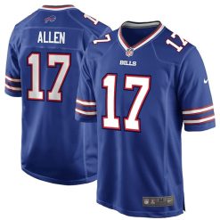 Alternative view of Josh Allen Buffalo Bills Blue Royal Game Jersey - All Stitched