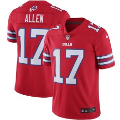Alternative view of Josh Allen Buffalo Bills Red Vapor Limited Jersey - All Stitched