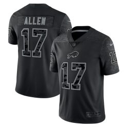 Alternative view of Josh Allen Buffalo Bills Black RFLCTV Limited Jersey - All Stitched