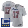 Josh Allen Buffalo Bills Gray Atmosphere Fashion Game Jersey - All Stitched