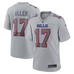 Alternative view of Josh Allen Buffalo Bills Gray Atmosphere Fashion Game Jersey - All Stitched