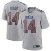 Stefon Diggs Buffalo Bills Gray Atmosphere Fashion Game Jersey - All Stitched