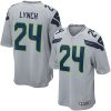 Marshawn Lynch Seattle Seahawks Gray Game Jersey - All Stitched